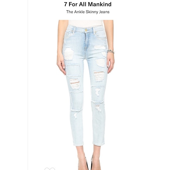 7 For All Mankind Denim - 7 for all mankind skinny ankle jeans